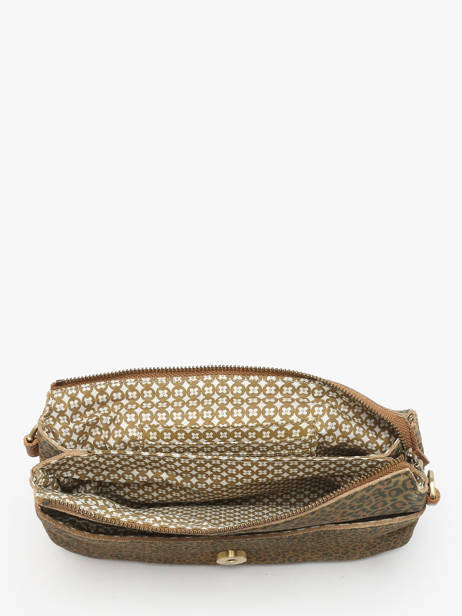 Cross Body Tas Vintage Leder Mila louise Bruin vintage 3783PAC ander zicht 3