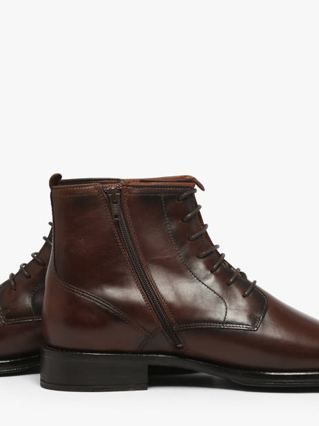 Enkellaarzen Uit Leder Kost Bruin men B ander zicht 2