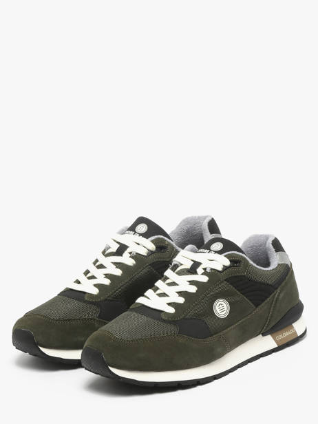 Sneakers Uit Leder Serge blanco Groen men CHA2360P ander zicht 1