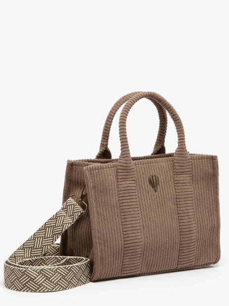 Schoudertas Velours Le voyage en panier Bruin velours AHP242 ander zicht 2