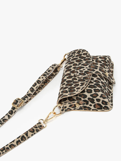 Cross Body Tas Velvet Leopardo Milano Beige velvet leopardo VL260612 ander zicht 2