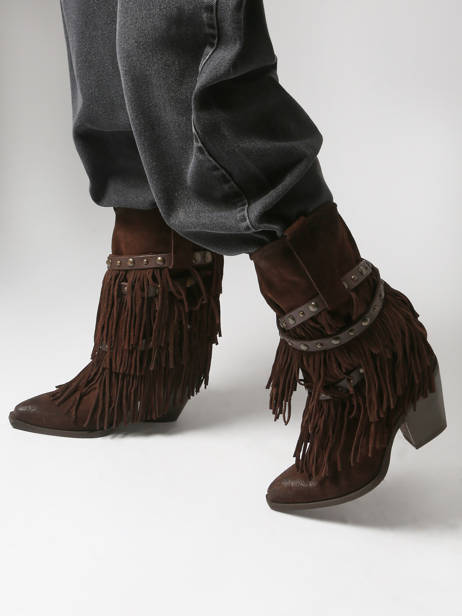 Santiago Laarzen Uit Leder Metisse Bruin women XD2128 ander zicht 1