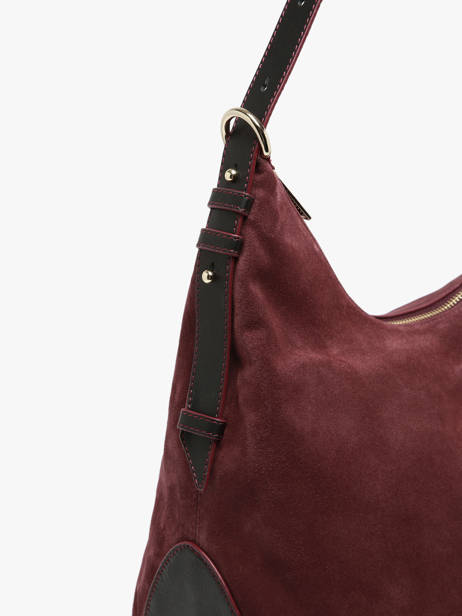 Schoudertas Carrie Suède Leder Nathan baume Violet vogue 1 ander zicht 3