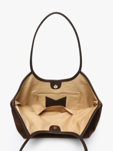 Schoudertas Milan Suède Leder Nat et nin Bruin vintage MILAN ander zicht 3