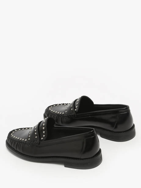 Mocassins Uit Leder Inuovo Zwart women LFG005 ander zicht 2