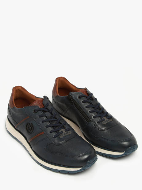 Sneakers Ivo Uit Leder Bugatti Blauw men 41004100 ander zicht 1
