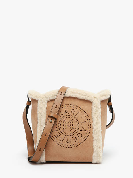 Cross Body Tas K Circle Shearling Leder Karl lagerfeld Bruin k circle A4W30068