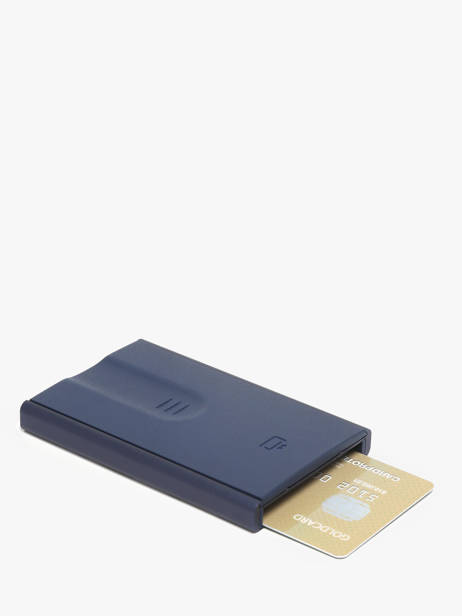 Kaarthouder Leder Ogon Blauw matte MAT ander zicht 1