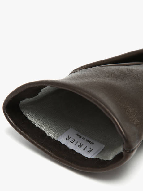 Dameshandschoenen Leder Etrier Zwart accessoires EGLO416G ander zicht 2