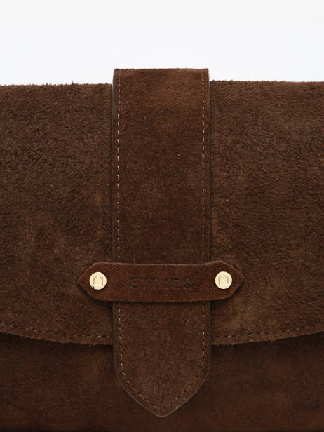 Cross Body Tas M Agnes Rundsleer Met Suède Finish Etrier Bruin agnes EAGV205M ander zicht 3