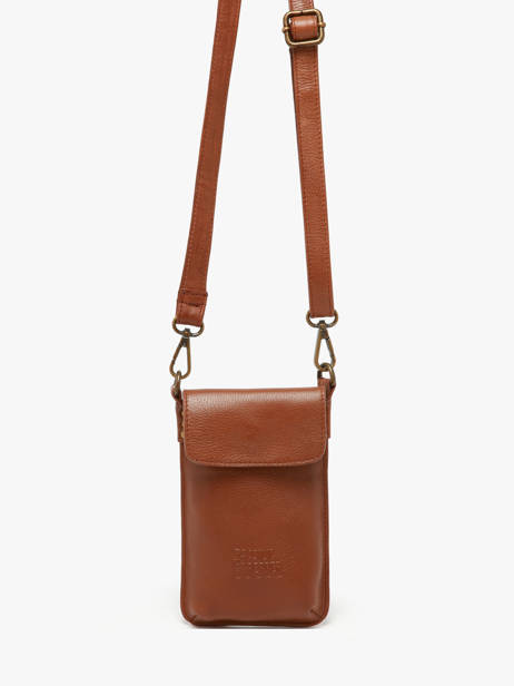 Telefoonetui Leder Basilic pepper Bruin cow BCOW88 ander zicht 2