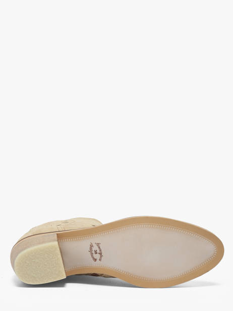 Enkellaarsjes Met Hak Uit Leder Alpe Beige women 54331108 ander zicht 4