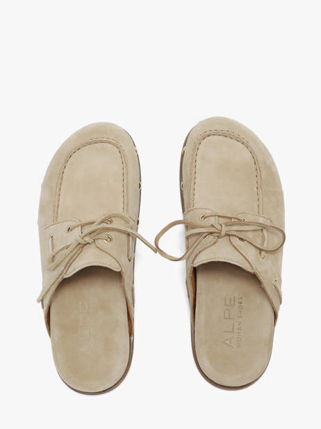 Slippers Uit Leder Alpe Beige women 53971108 ander zicht 3