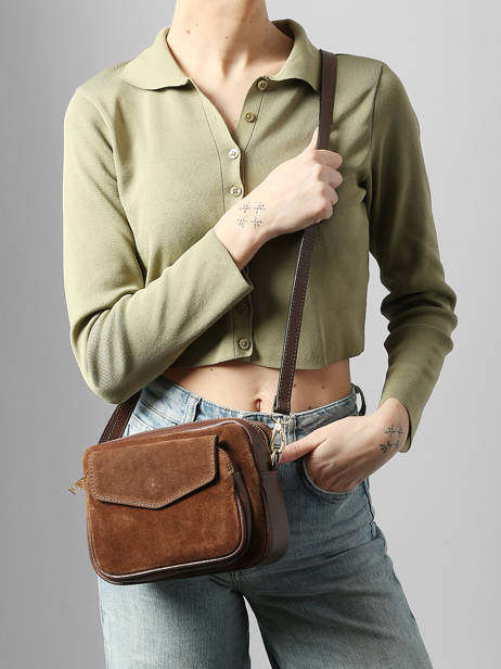 Cross Body Tas Velvet Caviar Leder Milano Bruin velvet caviar VC25067 ander zicht 1