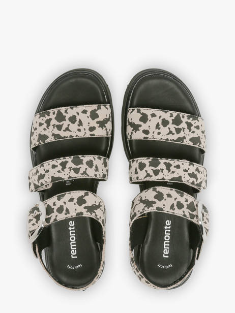 Sandalen Uit Leder Remonte Beige women 60 ander zicht 3