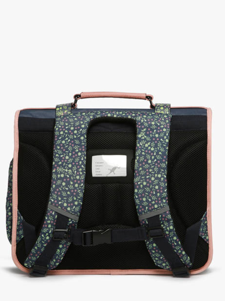 Boekentas 3 Compartimenten Cameleon Blauw vintage fantasy PBVGCA41 ander zicht 4