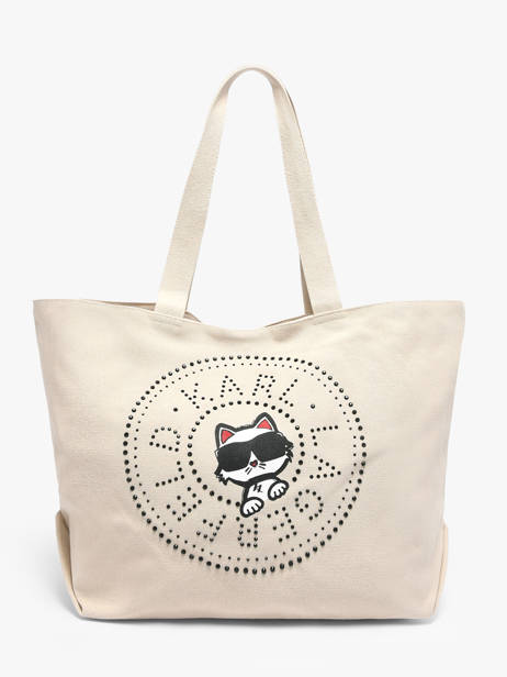 Schoudertas K Ikon Katoen Karl lagerfeld Wit k ikon B2W50075