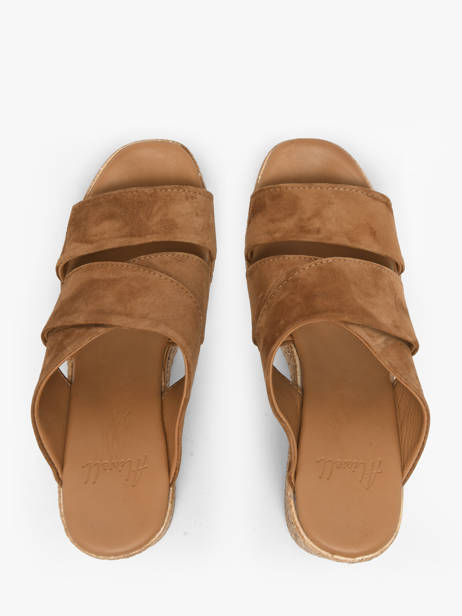 Slippers Met Sleehak Uit Leder Aliwell Bruin women A126189 ander zicht 3