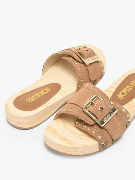 Slippers Uit Leder Colors of california Bruin women HCBAYL05 ander zicht 2
