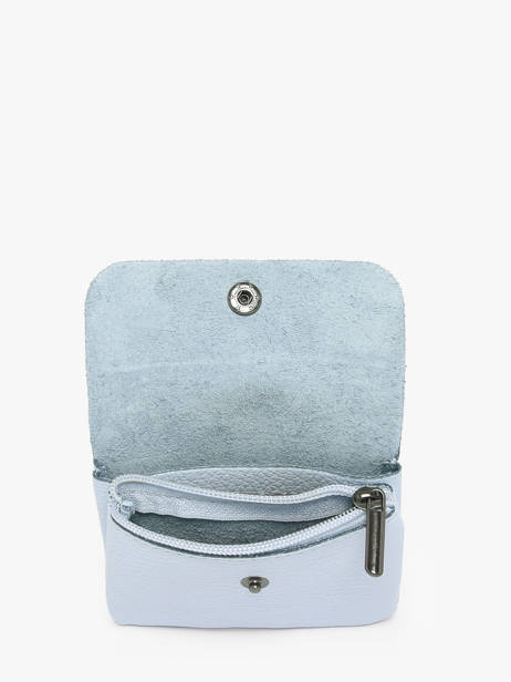 Portemonnee Caviar Leder Milano Blauw caviar CA23092 ander zicht 1