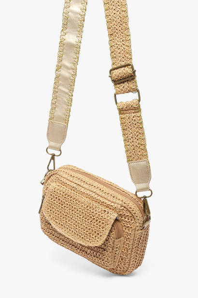 Cross Body Tas Adette Stro Pieces Beige adette 17161664 ander zicht 1