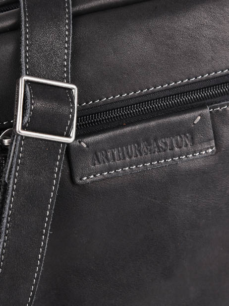 Cross Body Tas Arthur Leder Arthur & aston Zwart johany 10 ander zicht 1