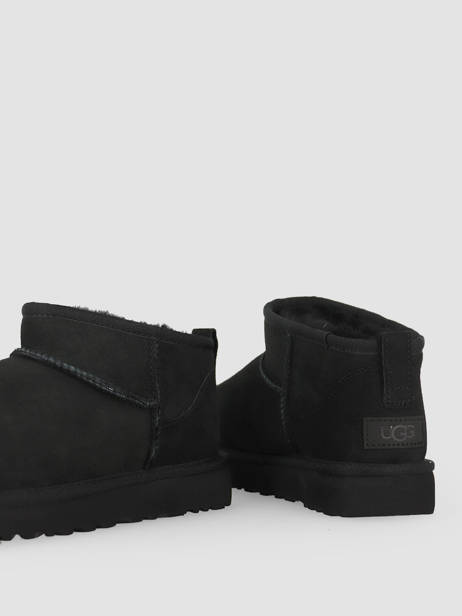 Boots Classic Ultra Mini Uit Leder Ugg Zwart women - 01116109 ander zicht 2