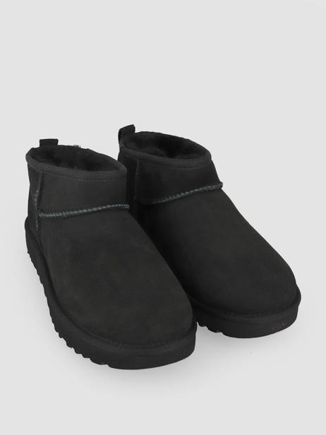 Boots Classic Ultra Mini Uit Leder Ugg Zwart women - 01116109 ander zicht 3