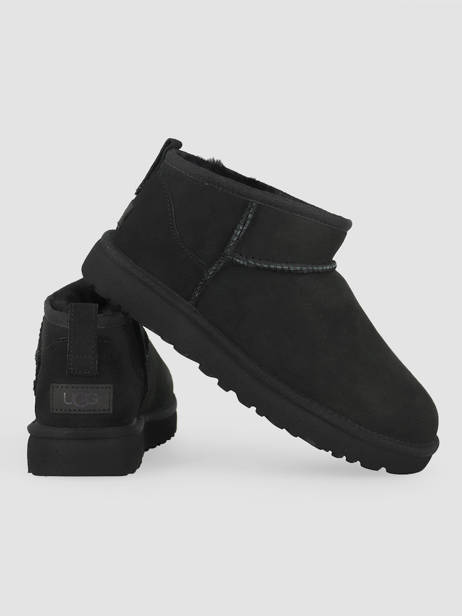 Boots Classic Ultra Mini Uit Leder Ugg Zwart women - 01116109 ander zicht 4