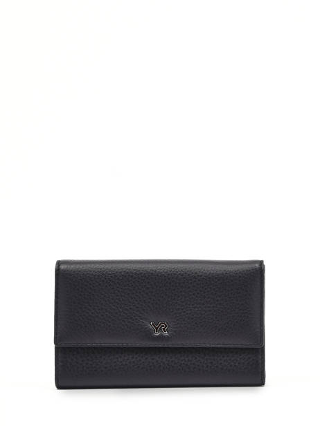 Portefeuille Foulonné Leder Yves renard Zwart foulonne 29439