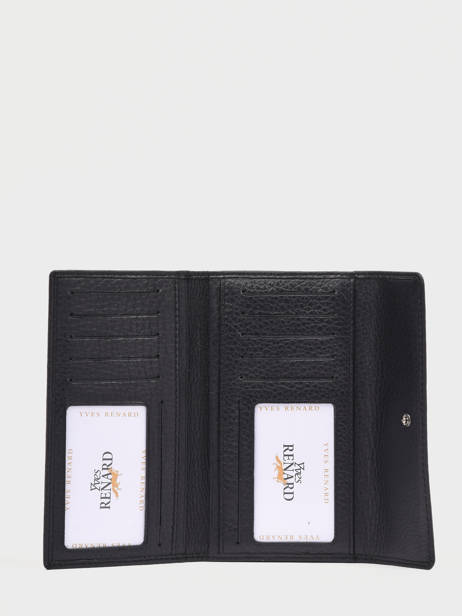 Portefeuille Foulonné Leder Yves renard Zwart foulonne 29439 ander zicht 1