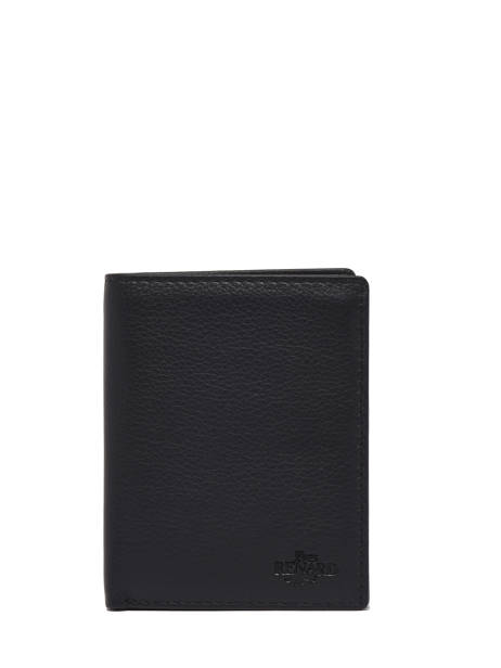 Portefeuille Leder Yves renard Zwart foulonne 56150GY