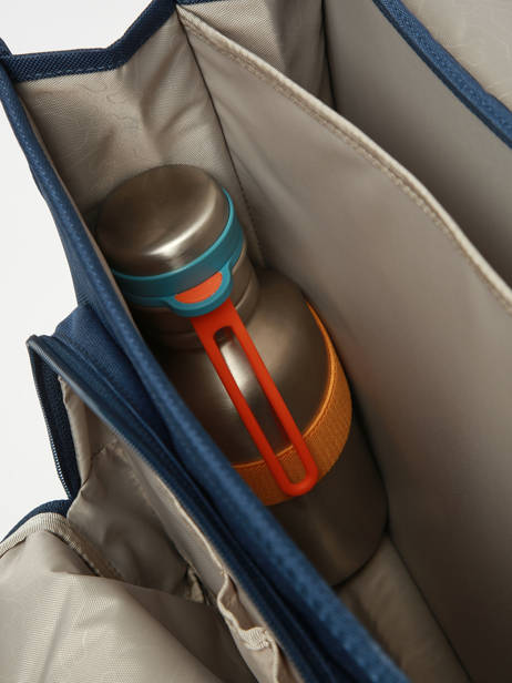 Boekentas 2 Compartimenten Lily Boys Stones and bones Blauw boys B ander zicht 5